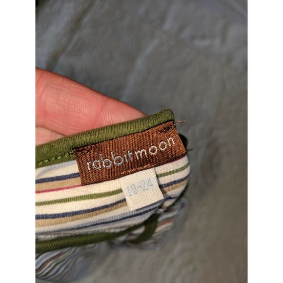 Rabbit Moon boys sz. 18/24 mo. striped long sleeved tee. Cute, soft - Picture 5 of 7